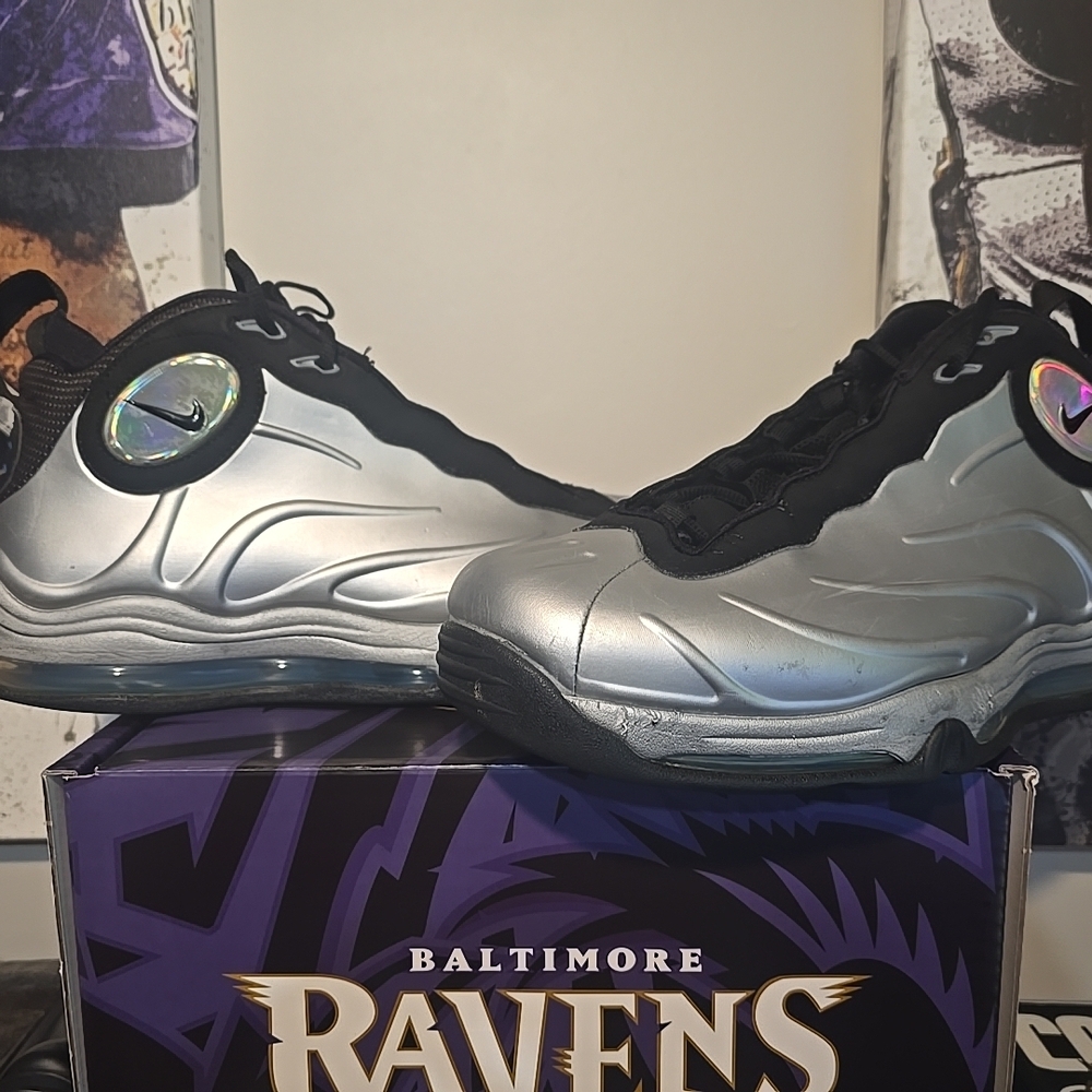 Nike Silver and Black Sneakers